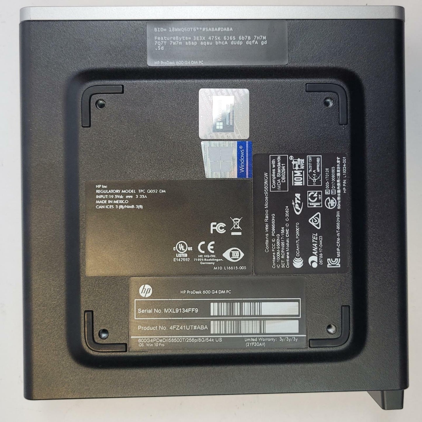 HP ProDesk 600 G4 Win 11 i5-8500T 8GB RAM 256GB NVMe | Grade B | 16402