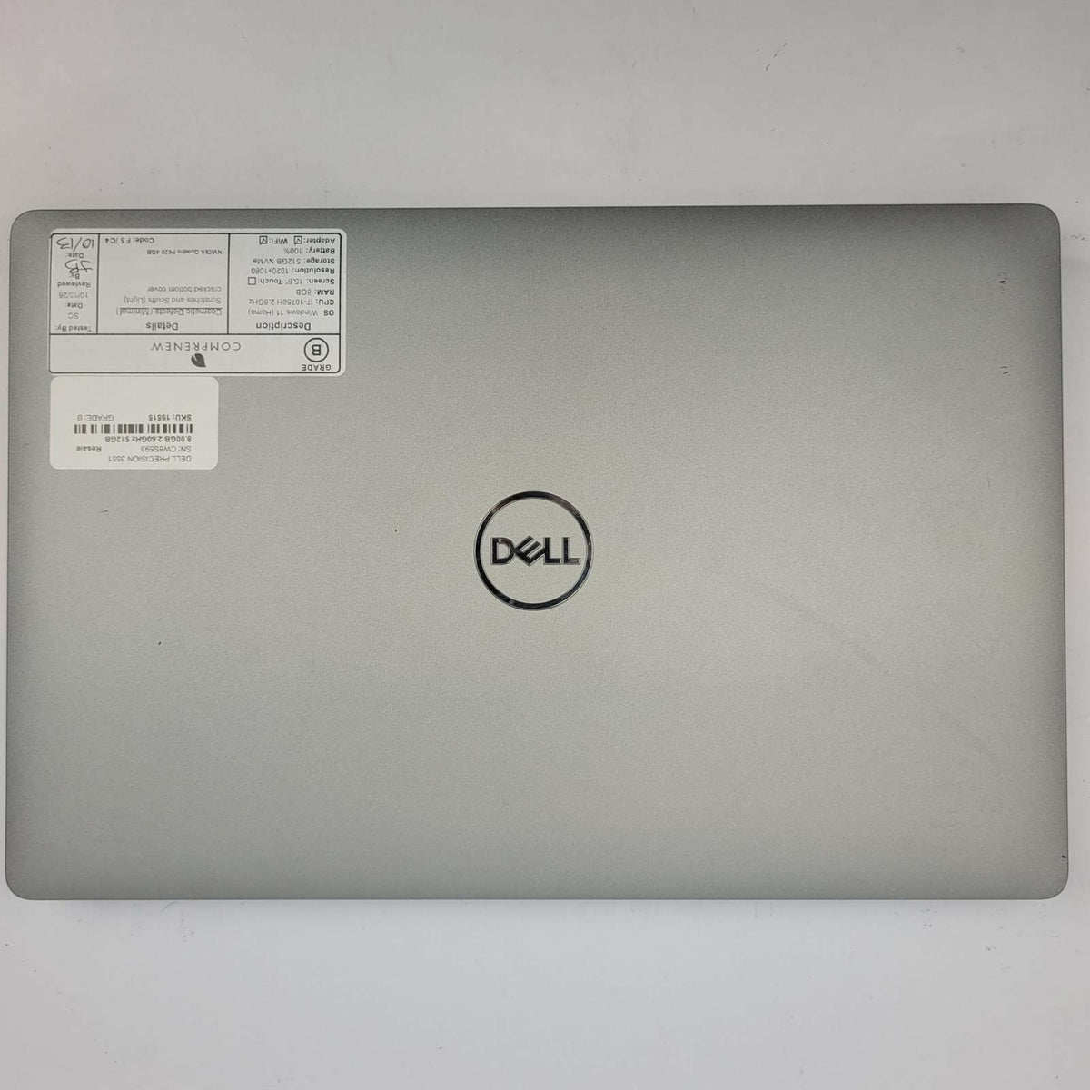 DELL PRECISION 3551 Windows 11 Home Core i7 10750H 8GB RAM 512GB NVME | Grade B