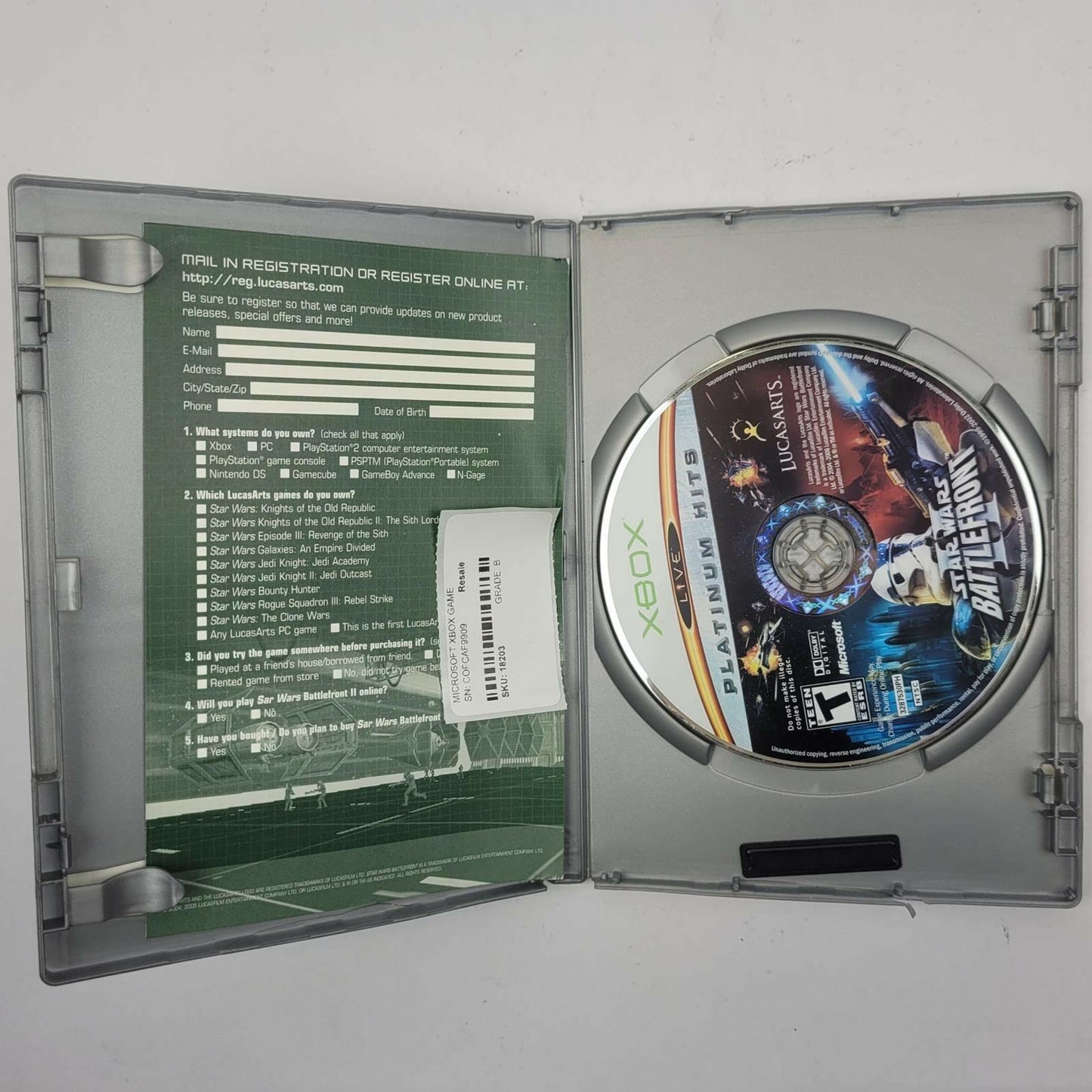 LucasArts Star Wars Battlefront II Video Game | Grade B