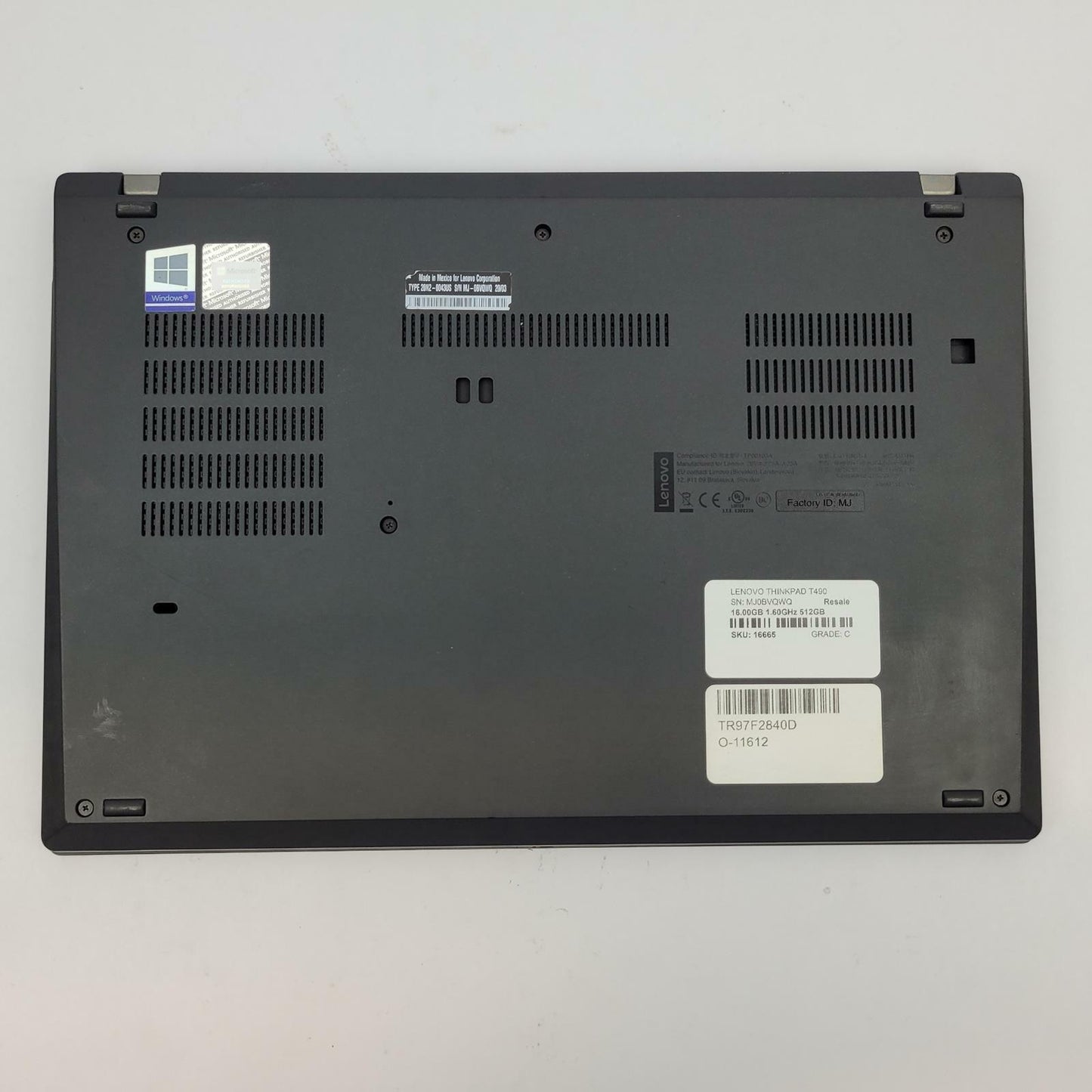 LENOVO THINKPAD T490 Windows 11 Home Core i5 8365U 16GB RAM 512GB NVME | Grade C