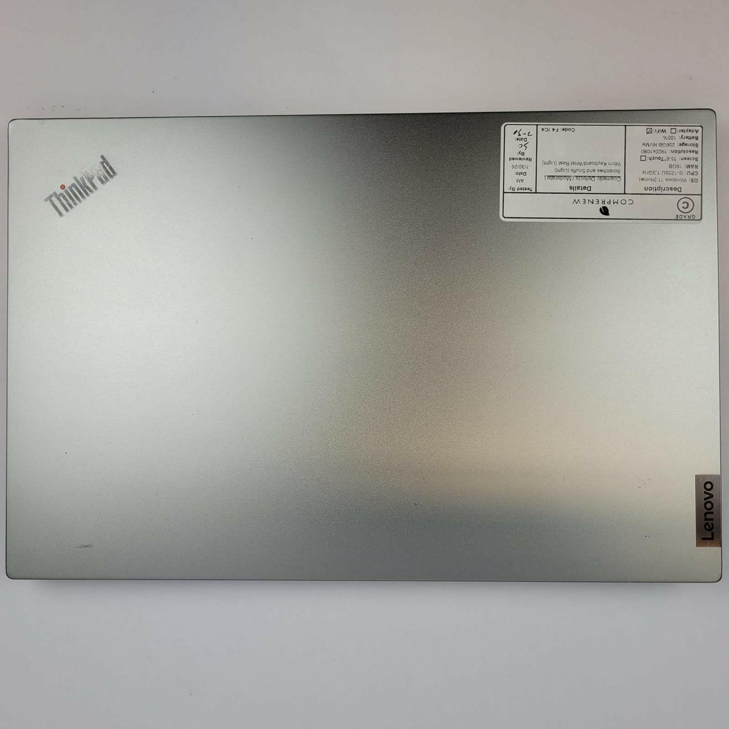 LENOVO THINKPAD E15 G4 Win 11 i5-1235U 16GB RAM 256GB NVME | Grade C | 2