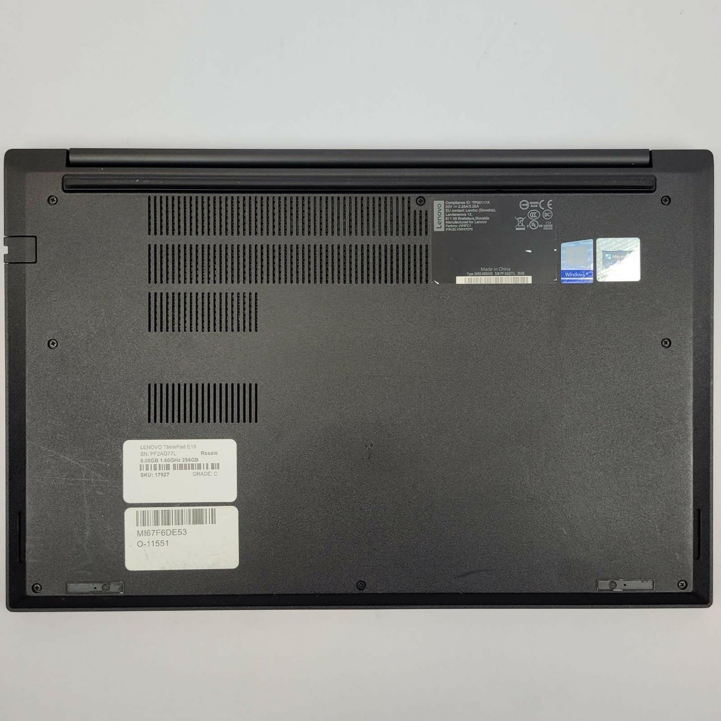 LENOVO ThinkPad E15 Windows 11 Home Core i5 10210U 8GB RAM 256GB NVME |Grade C|