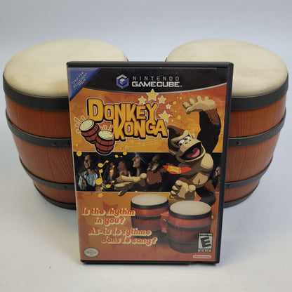 Nintendo Donkey Konga Nintendo GameCube Game with DK Bongos | Grade B