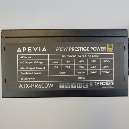 Apevia ATX-PR600W Prestige 600W ATX Power Supply | Grade B