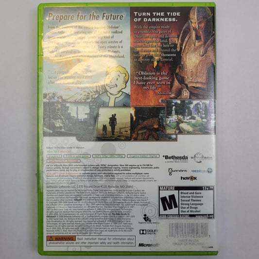 Bethesda Softworks Fallout 3 and Oblivion Double Pack Xbox 360 Game | Grade B