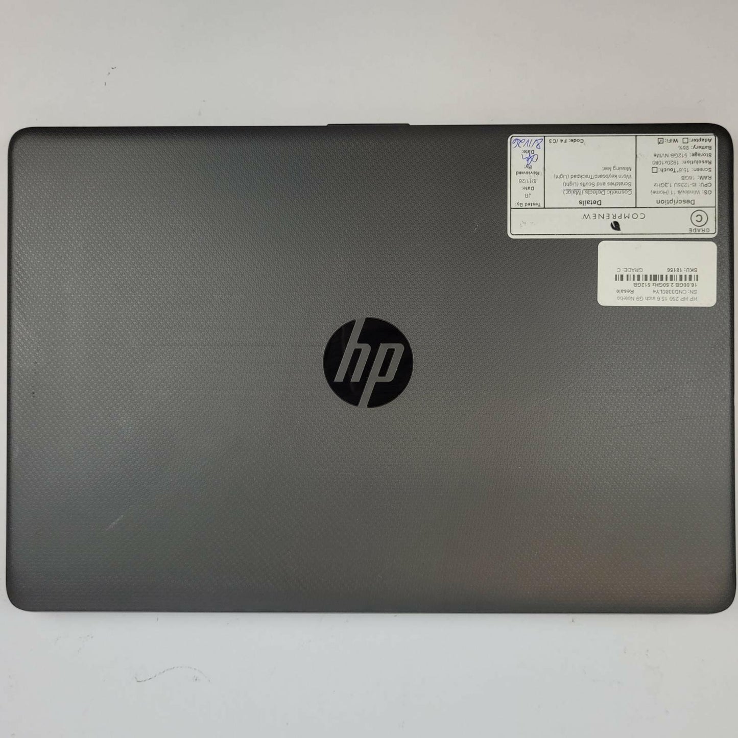HP 250 G9 Windows 11 Home Core i5 1235U 16GB RAM 512GB NVME | Grade C