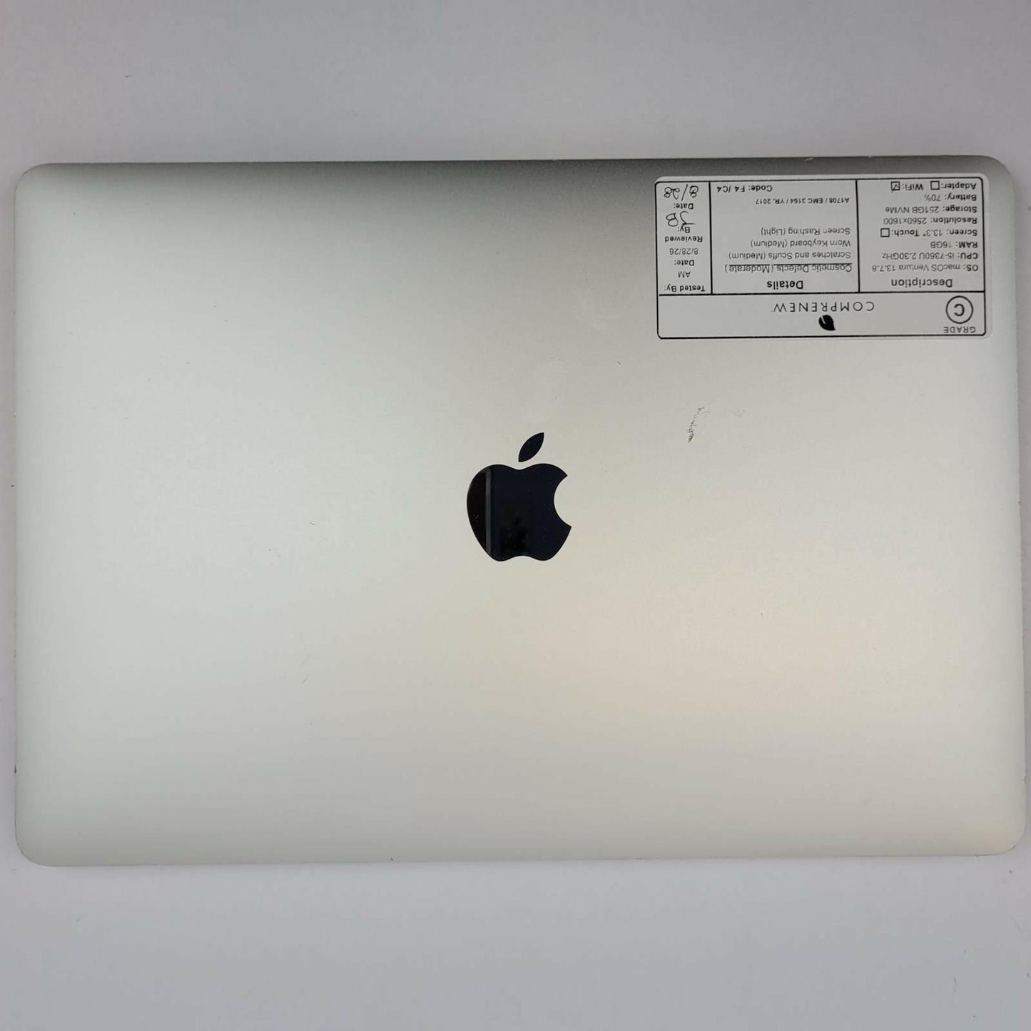APPLE MacBook Pro A1708 MacOS Ventura i5-7360U 16.00GB RAM 251GB NVME | Grade C