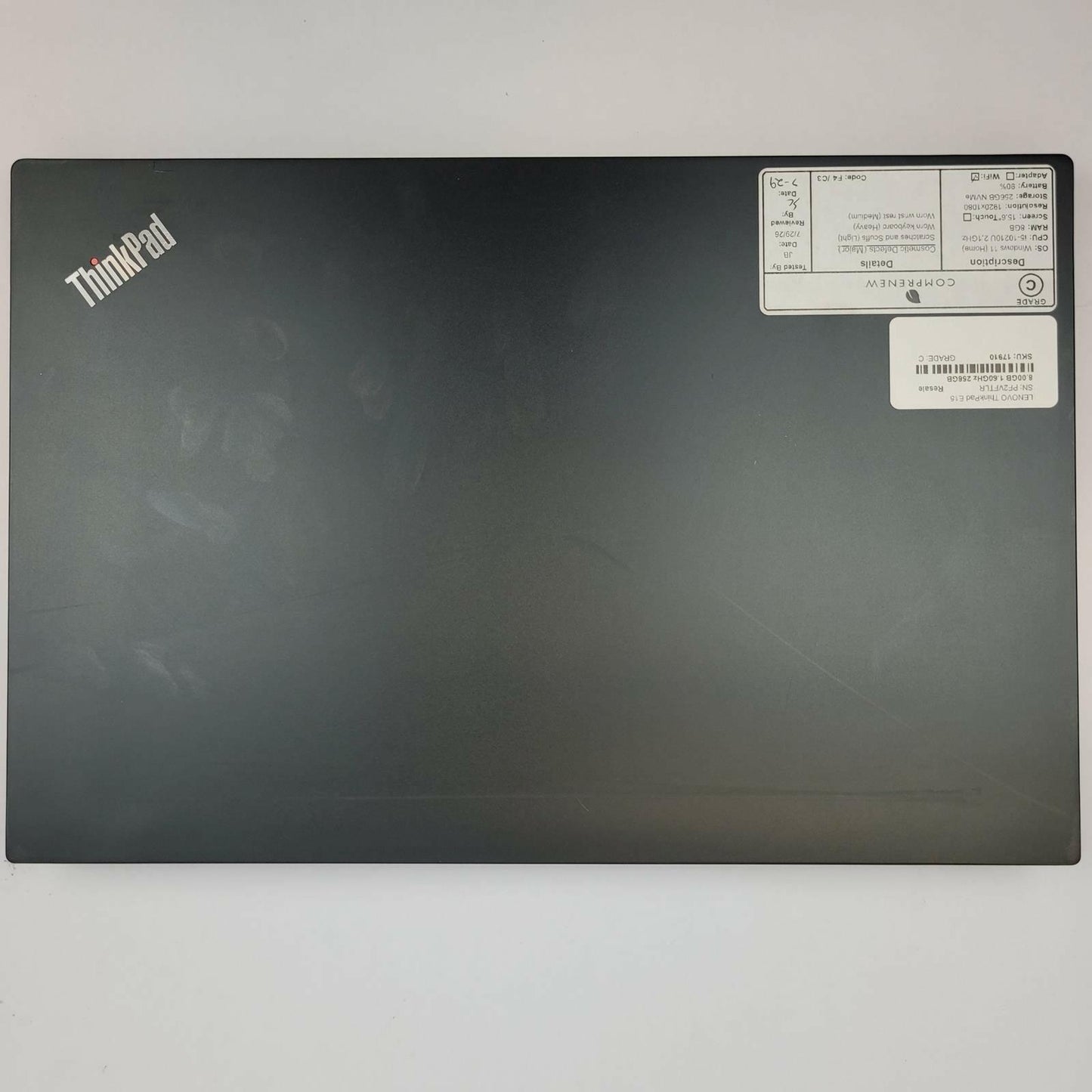 LENOVO ThinkPad E15 Windows 11 Home Core i5 10210U 8GB RAM 256GB NVME |Grade C|