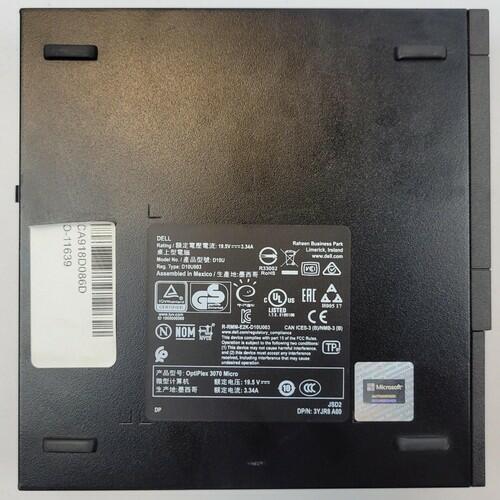 DELL OPTIPLEX 3070 Win 11 i3-9100T 8GB RAM 128GB NVMe | Grade B