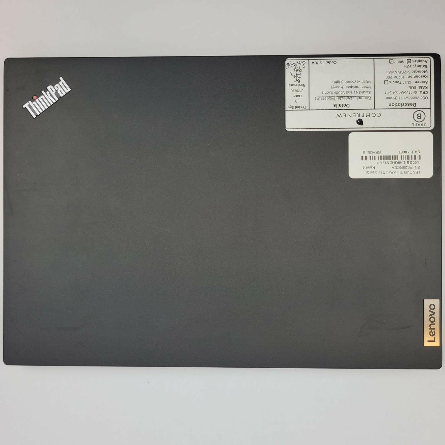 LENOVO ThinkPad X13 Gen 2i Win 11 i5-1135G7 8GB RAM 512GB NVME | Grade B