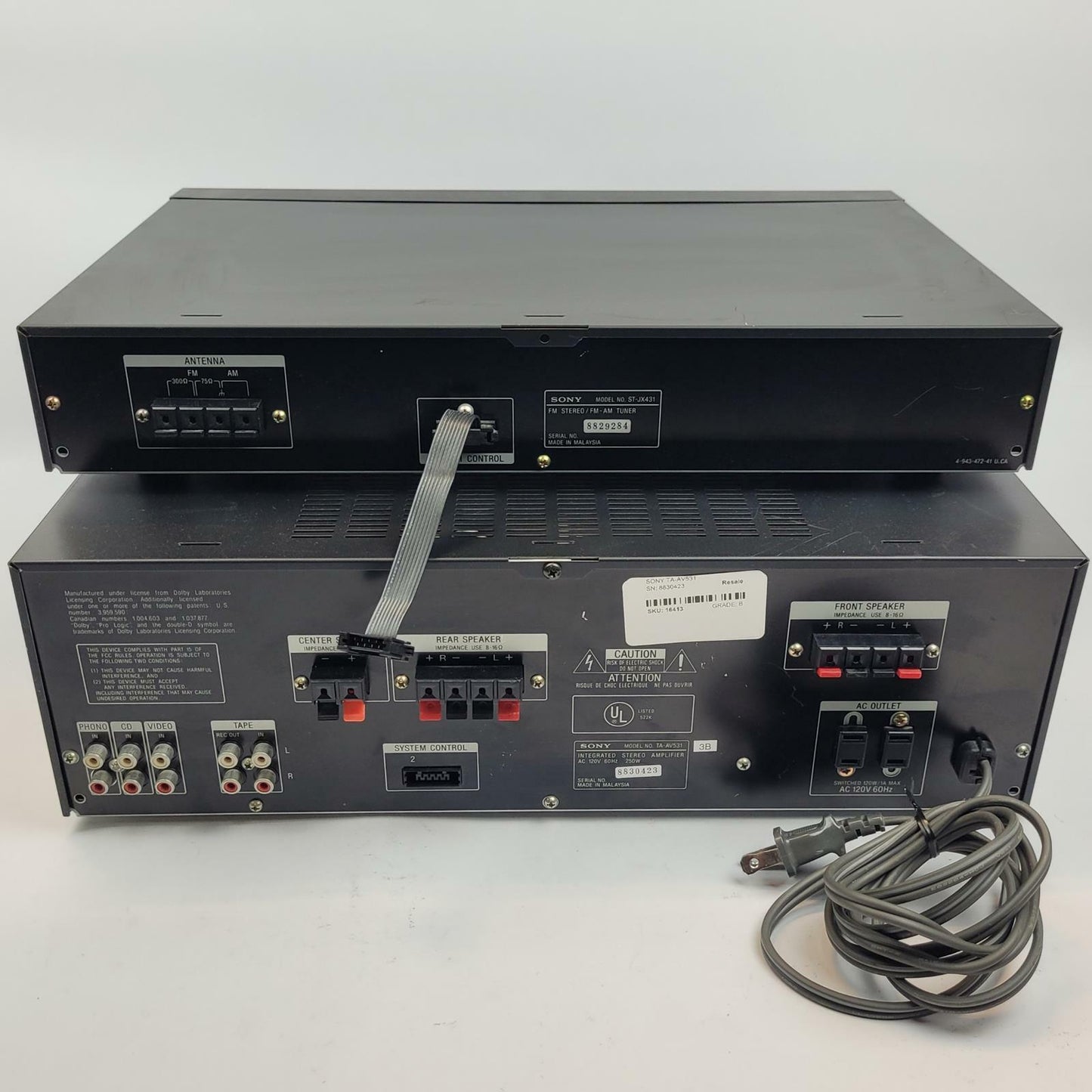Sony TA-AV531 Integrated Stereo Amplifier with ST-JX431 FM/AM Tuner | Grade B