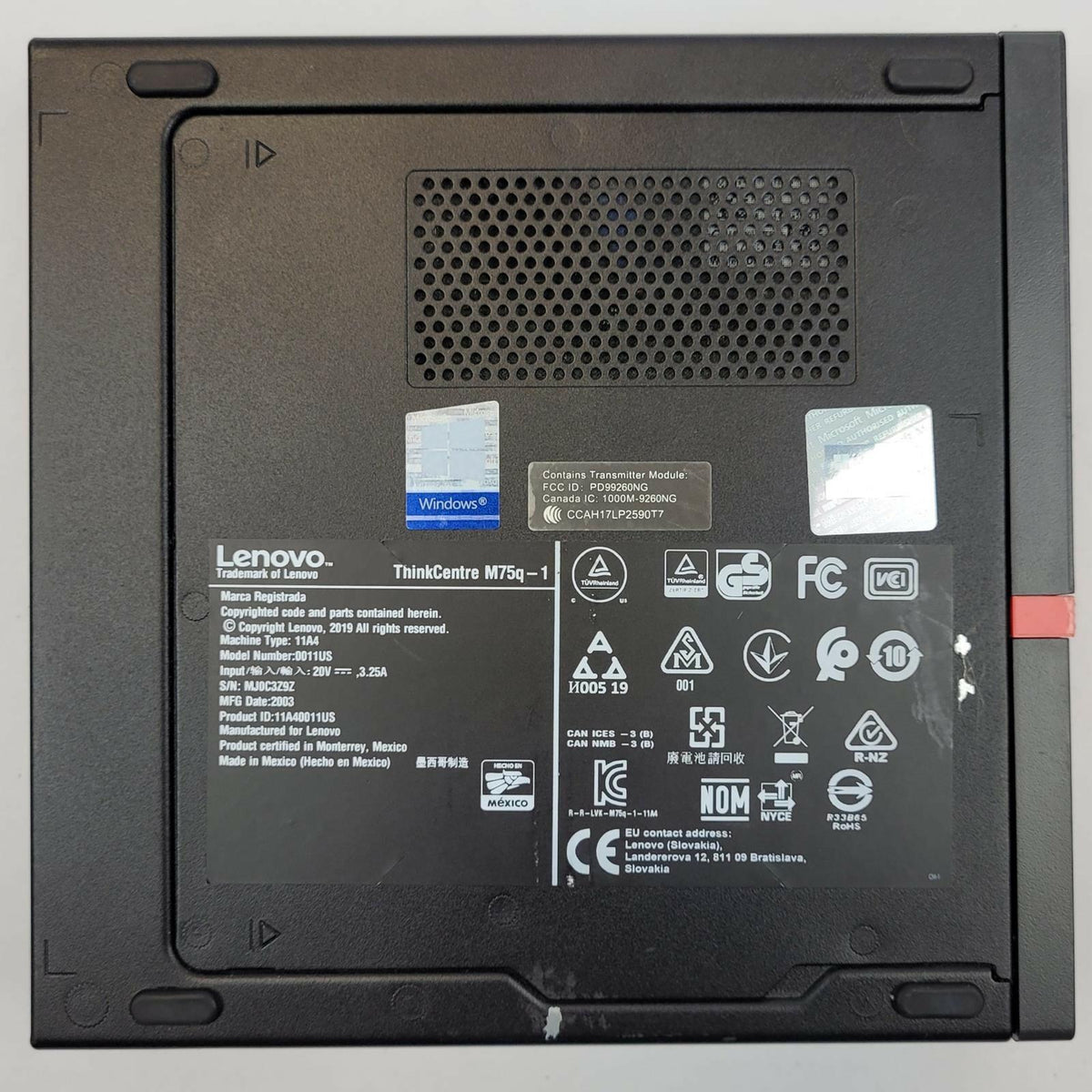 LENOVO THINKCENTRE M75Q-1 Win 11 Home R3 PRO 3200GE 8GB RAM 128GB NVMe | Grade B