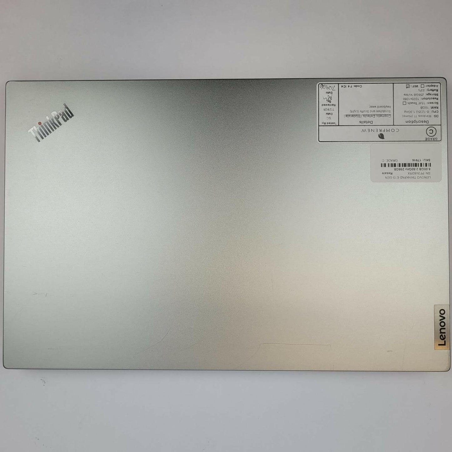 LENOVO THINKPAD E15 G4 Win 11 i5-1235U 16GB RAM 256GB NVME | Grade C