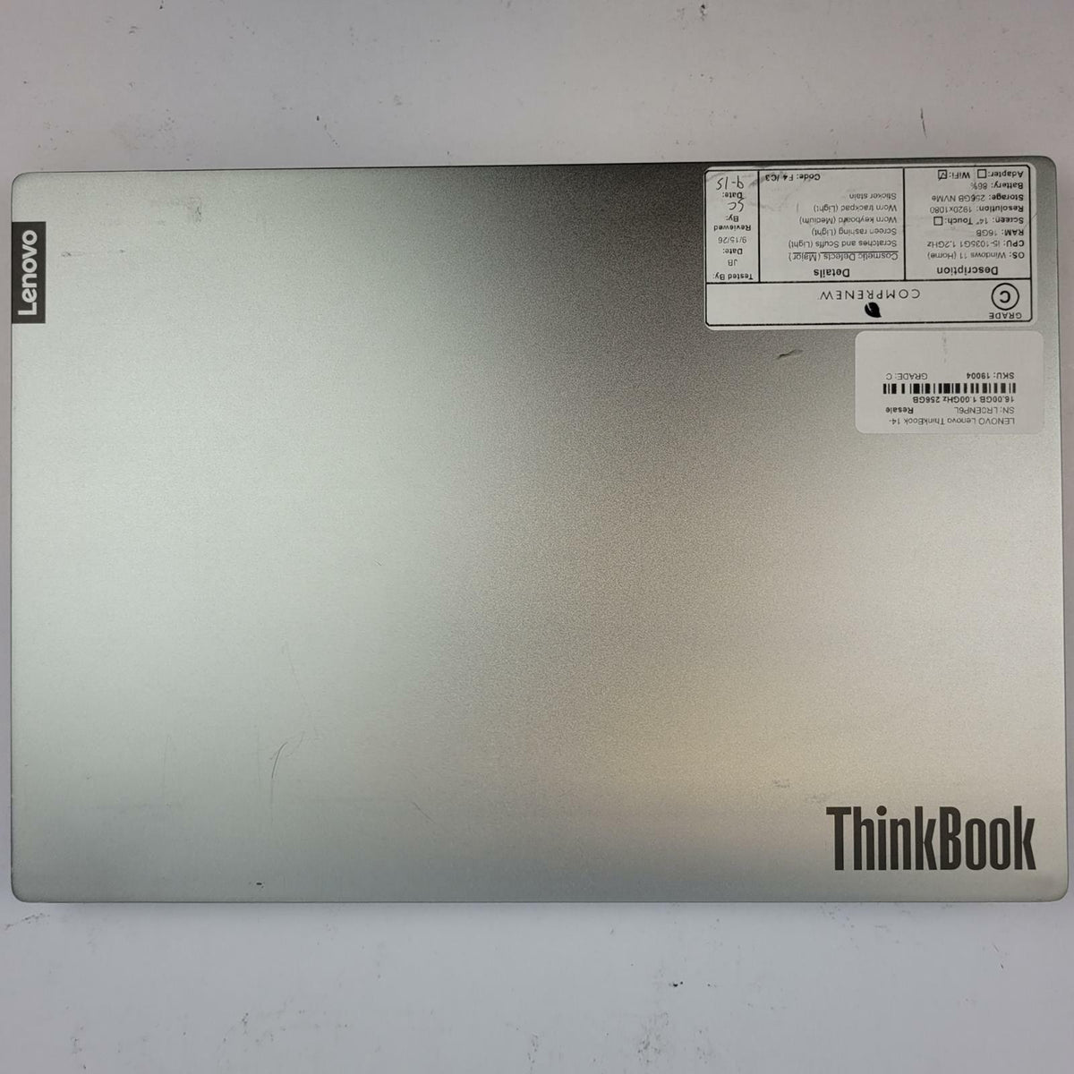 Lenovo ThinkBook 14-IIL Win 11 i5-1035G1 16GB RAM 256GB NVME | Grade C | 19004