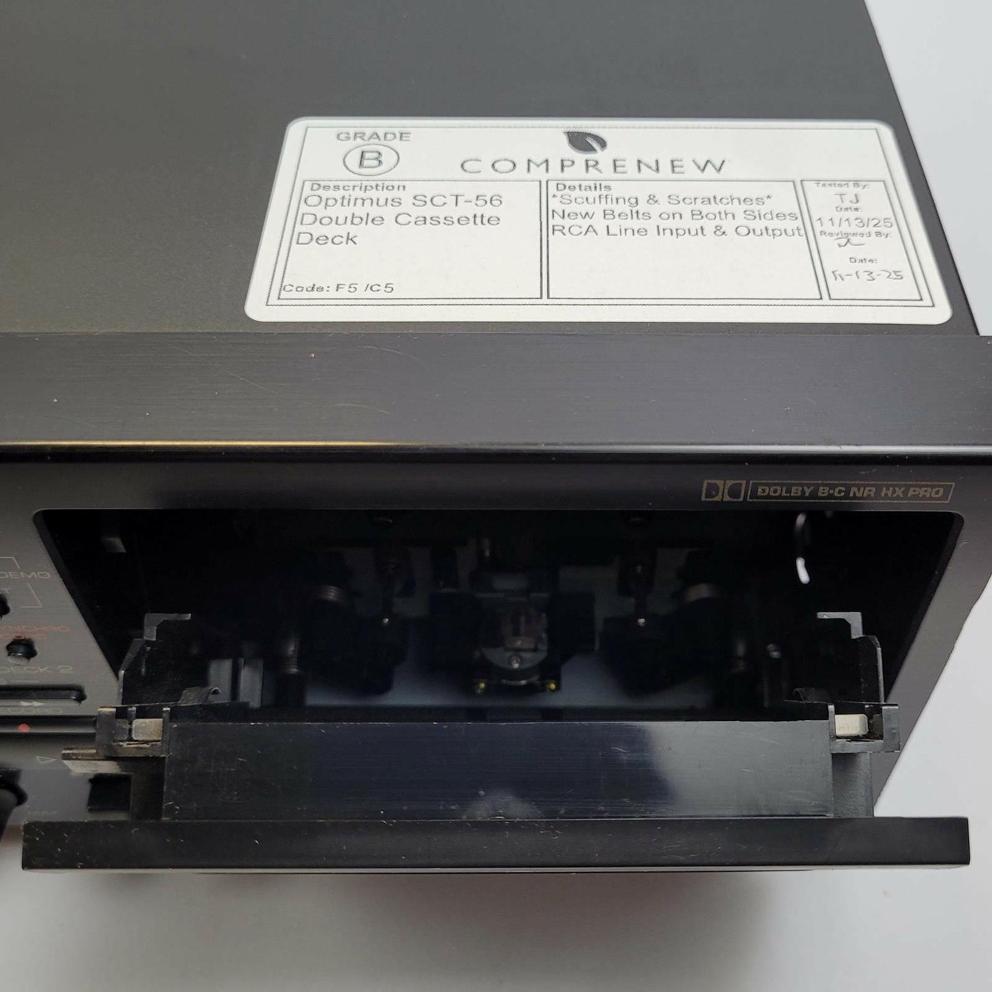 OPTIMUS SCT-56 Double Cassette Deck | Grade B