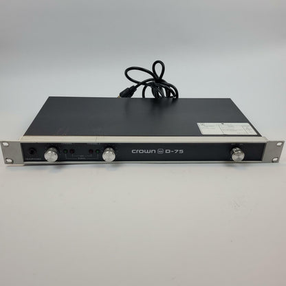 Crown D-75 Vintage 2-Channel Professional Power Amplifier | Grade B