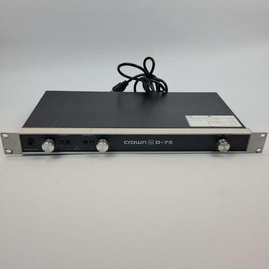 Crown D-75 Vintage 2-Channel Professional Power Amplifier | Grade B