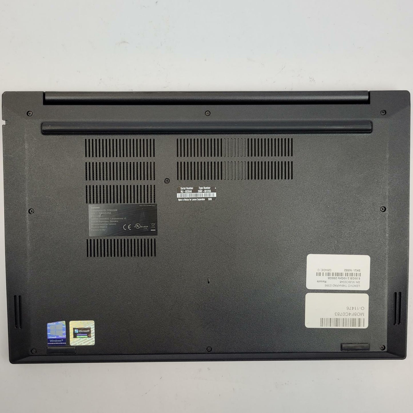 LENOVO THINKPAD E595 Windows 11 Home Ryzen 5 3500U 16GB RAM 256GB NVME | Grade C