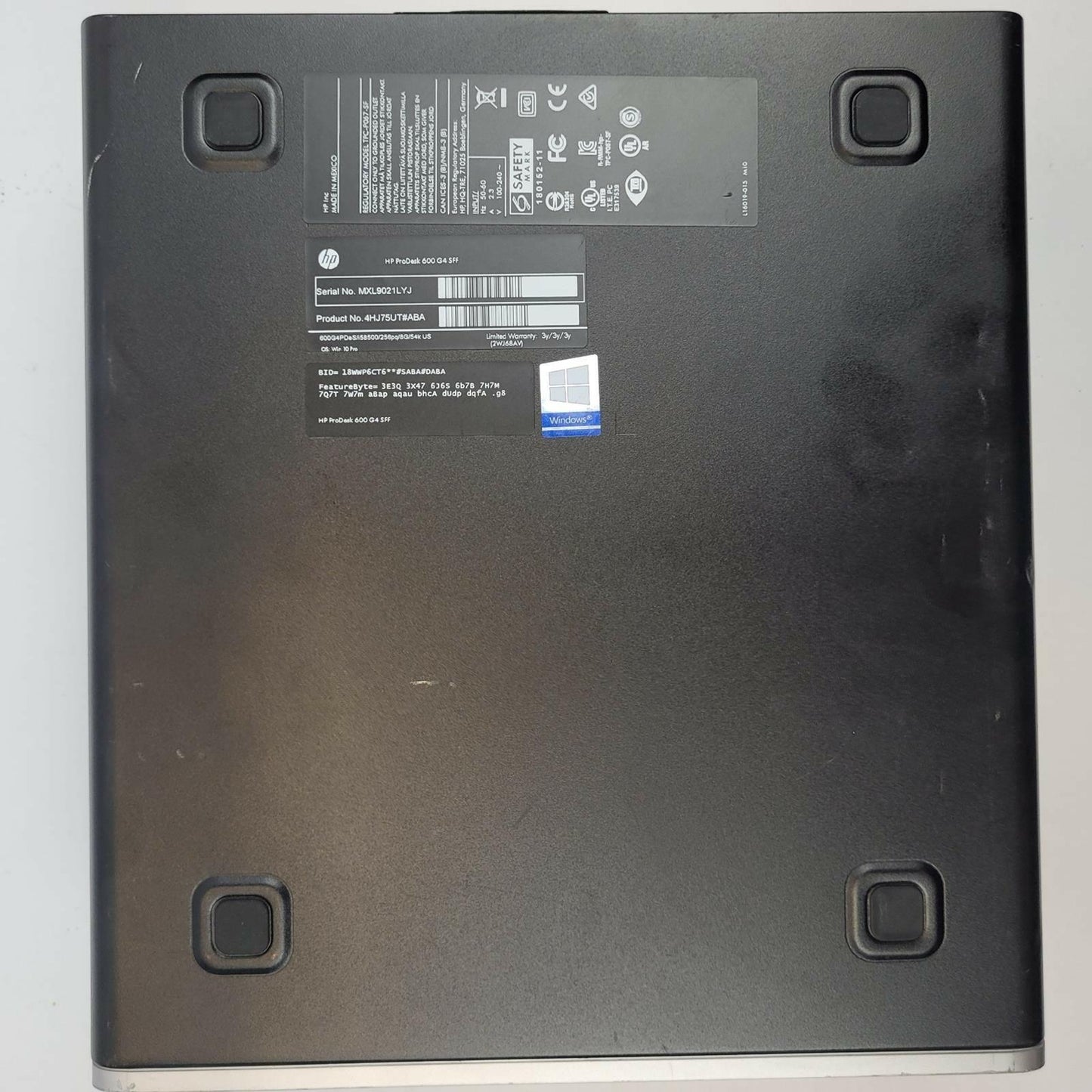 HP PRODESK 600 G4 SFF Windows 11 Home Core i5 8500 16GB RAM 128GB NVMe | Grade C