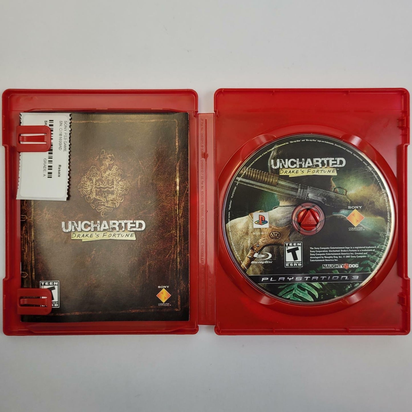 Sony Naughty Dog Uncharted Drake's Fortune PS3 Game | Grade B