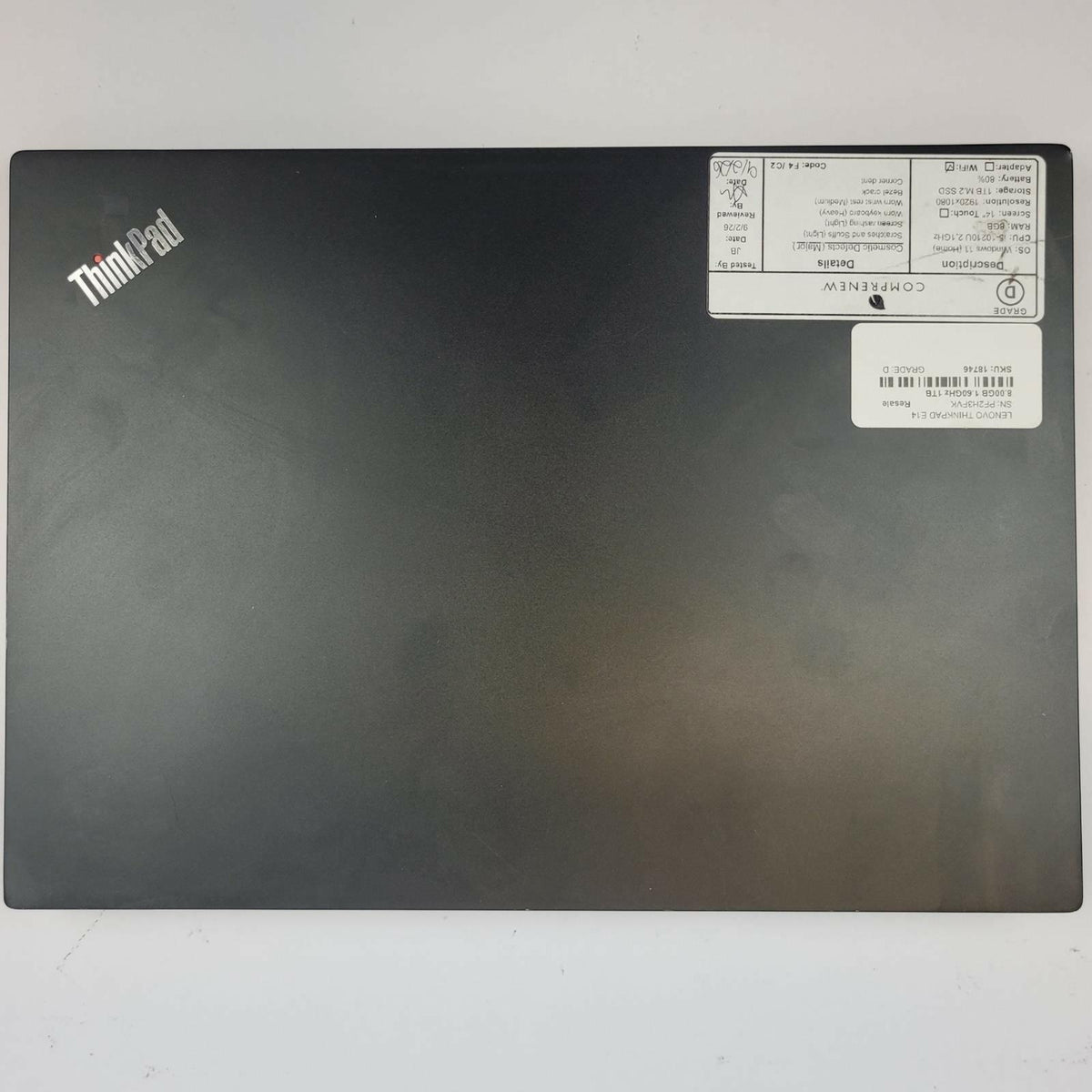 LENOVO THINKPAD E14 Windows 11 Home Core i5 10210U 8GB RAM 1TB SSD | Grade D