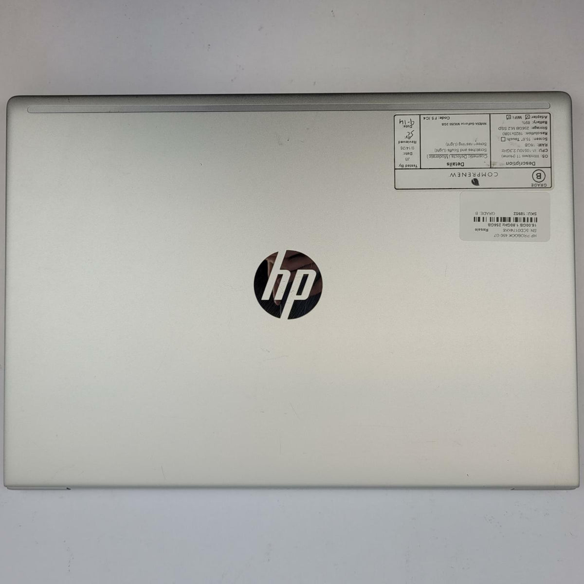 HP PROBOOK 450 G7 Windows 11 Home Core i7 10510U 16GB RAM 256GB SSD | Grade B