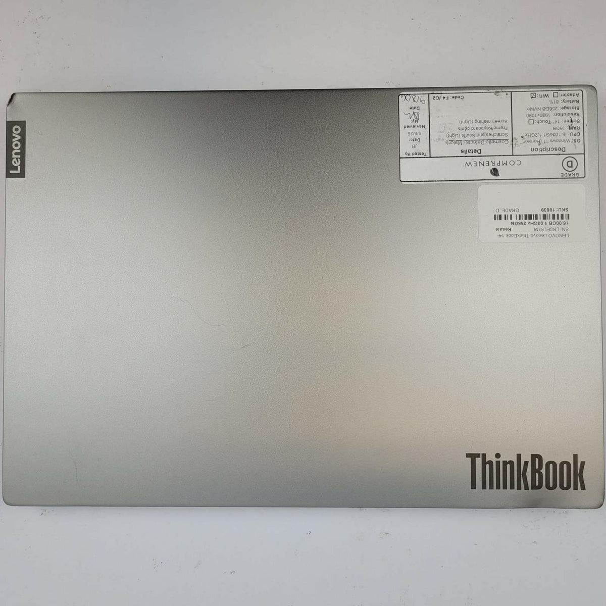 Lenovo ThinkBook 14-IIL Win 11 i5-1035G1 16GB RAM 256GB NVME | Grade D