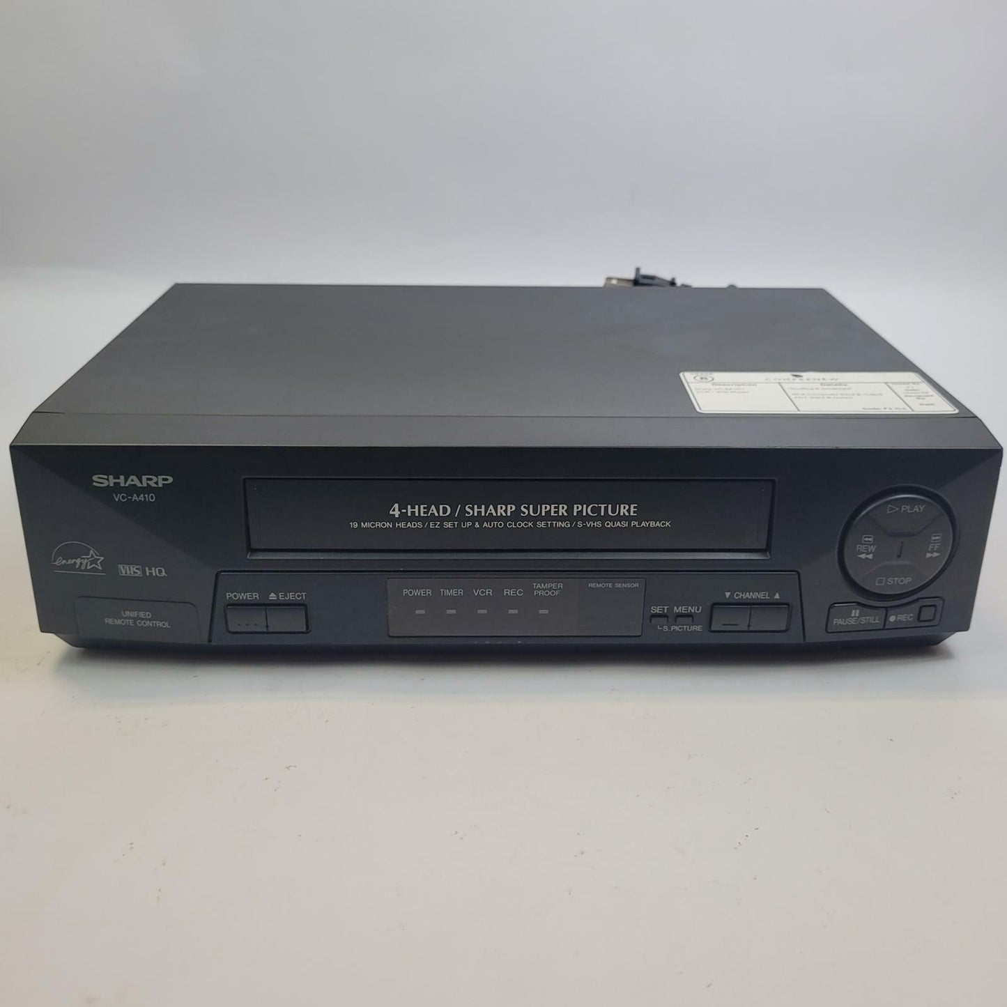 Sharp VC-A410U 4-Head VHS VCR | Grade B