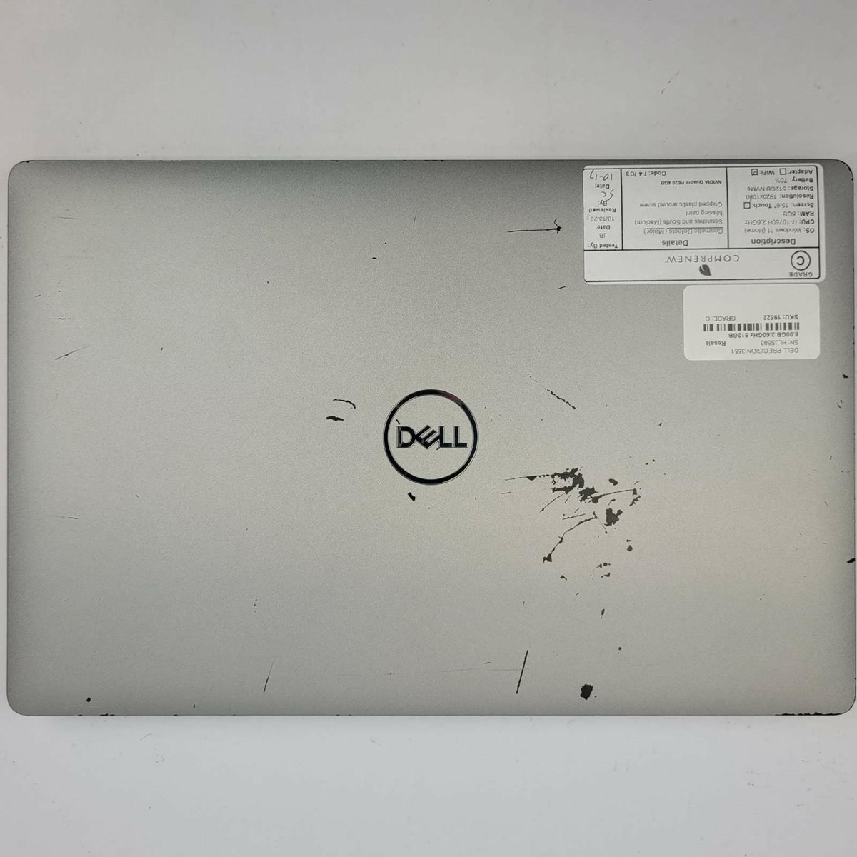 DELL PRECISION 3551 Windows 11 Home Core i7 10750H 8GB RAM 512GB NVME | Grade C