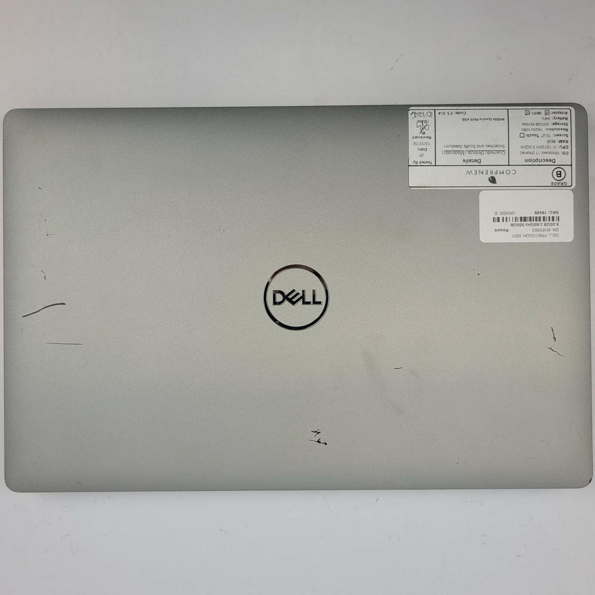 DELL PRECISION 3551 Windows 11 Home Core i7 10750H 8GB RAM 500GB NVME | Grade B