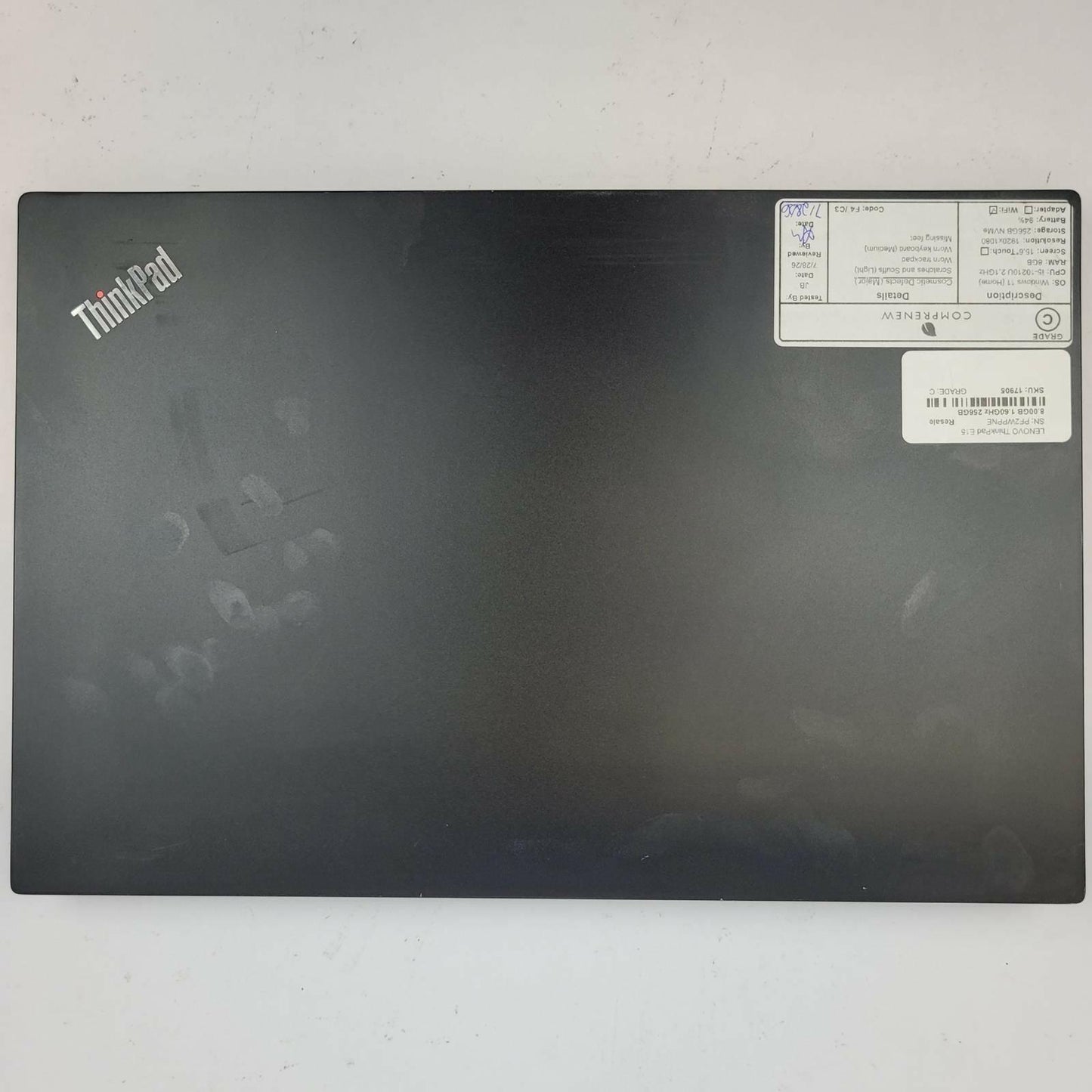 LENOVO ThinkPad E15 Win 11 i5-10210U 8GB RAM 256GB NVME | Grade C | 17905