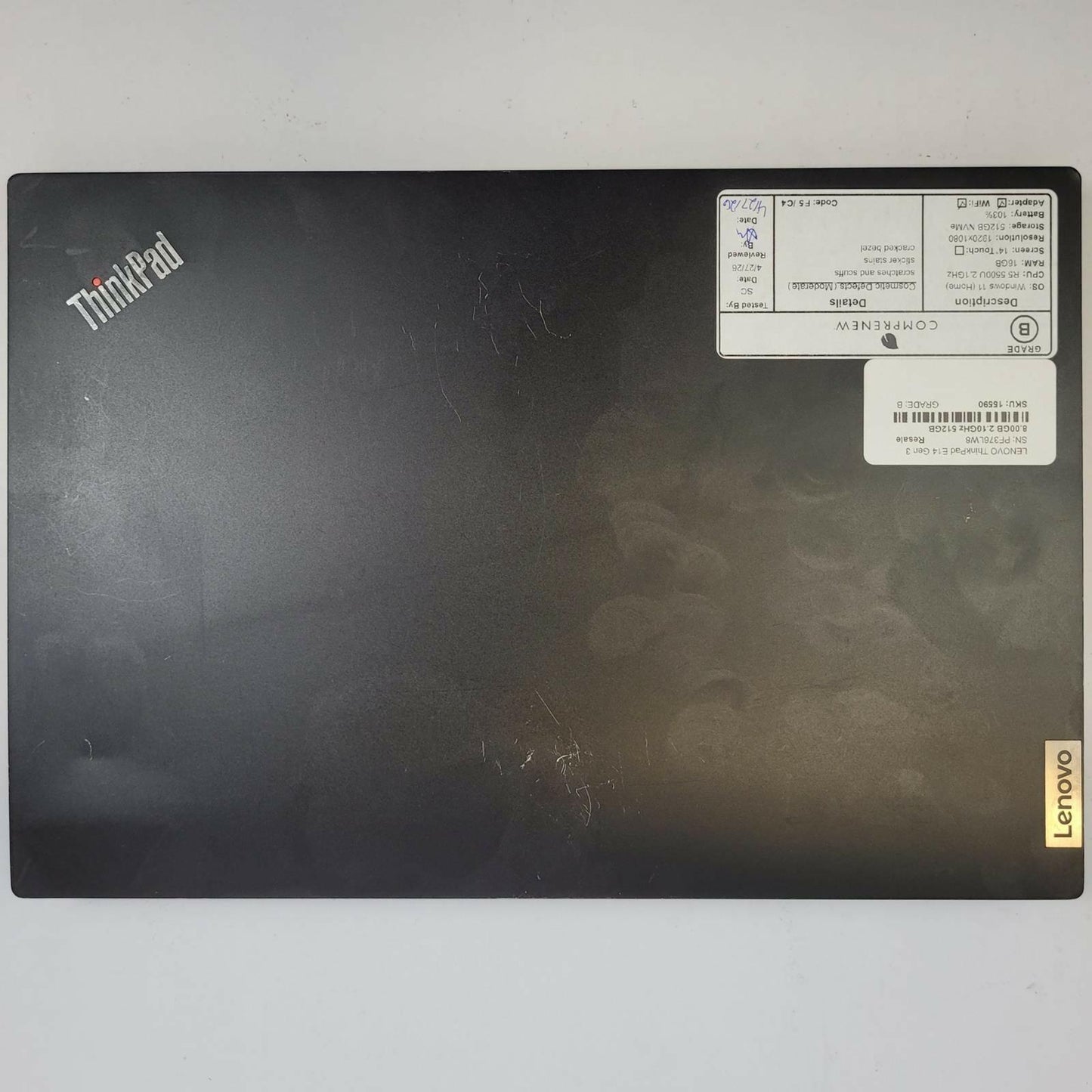 LENOVO ThinkPad E14 G3 Win 11 Home Ryzen 5 5500U 16GB RAM 512GB NVME | Grade B