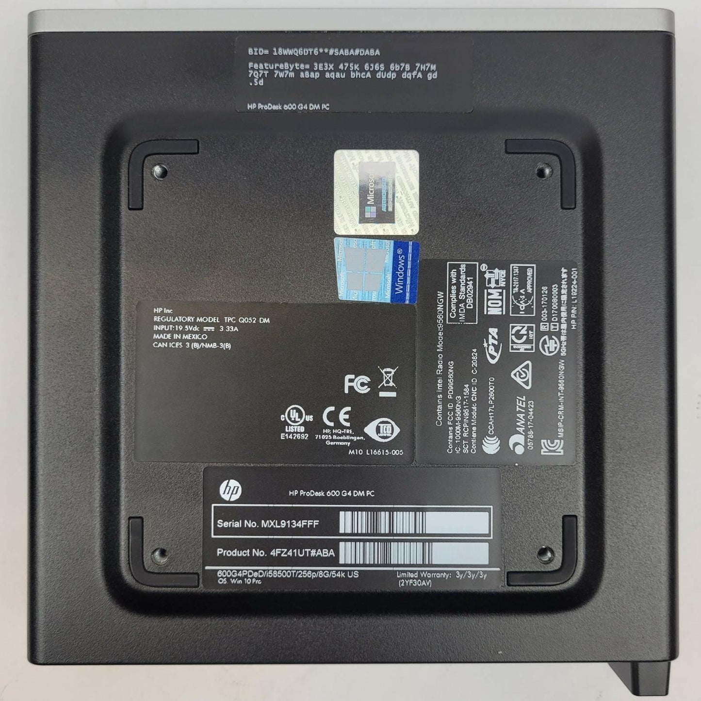 HP PRODESK 600 G4 Win 11 i5-8500T 8GB RAM 256GB NVMe | Grade C | 17962