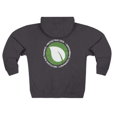 Eco-Friendly Unisex Zip Hoodie, Sustainable Fashion, Casual Wear, Gift Ideas, Nature Lover's Apparel