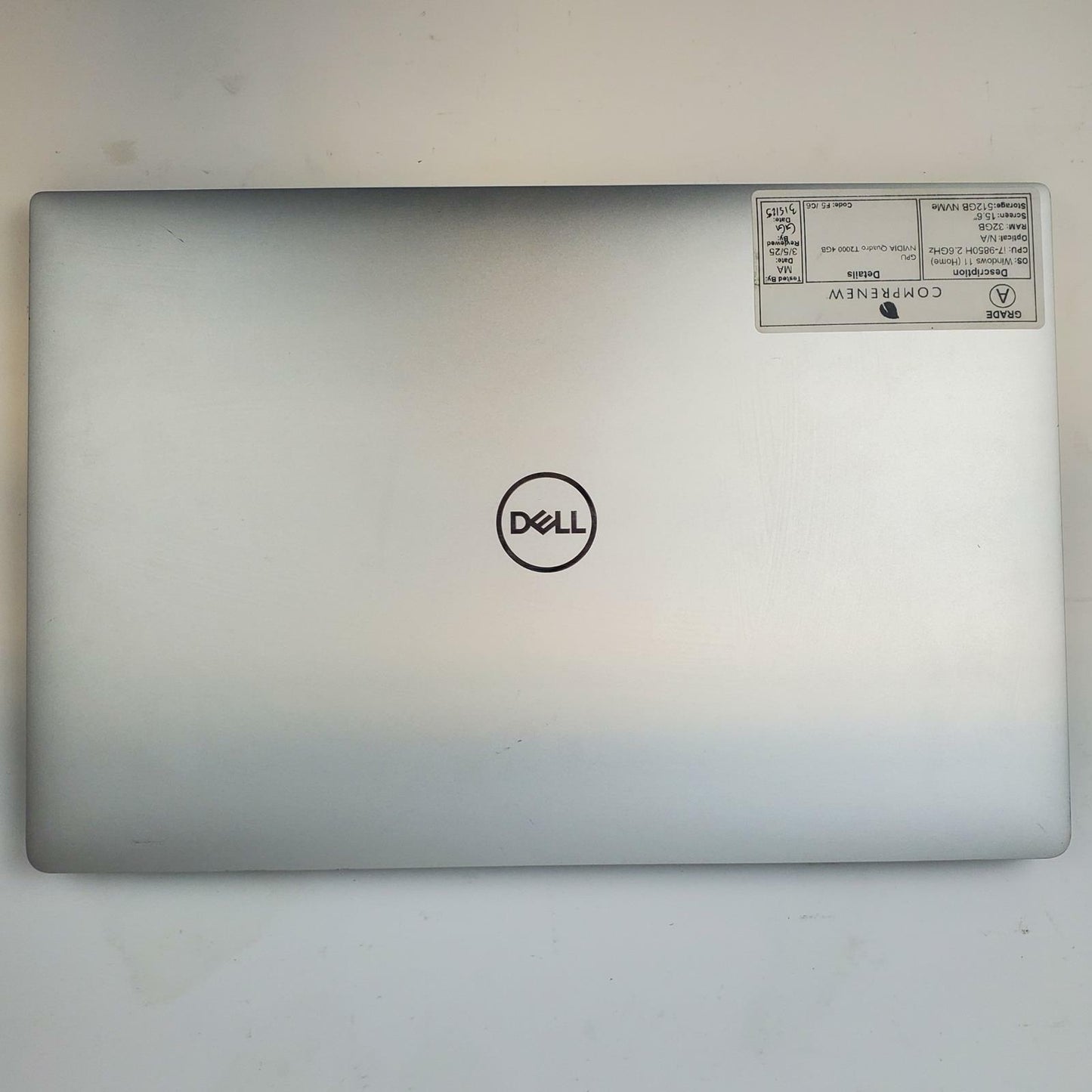 Dell Precision 5540 Win 11 Home i7-9850H 32GB RAM 256GB NVMe 4GB GPU | Grade B