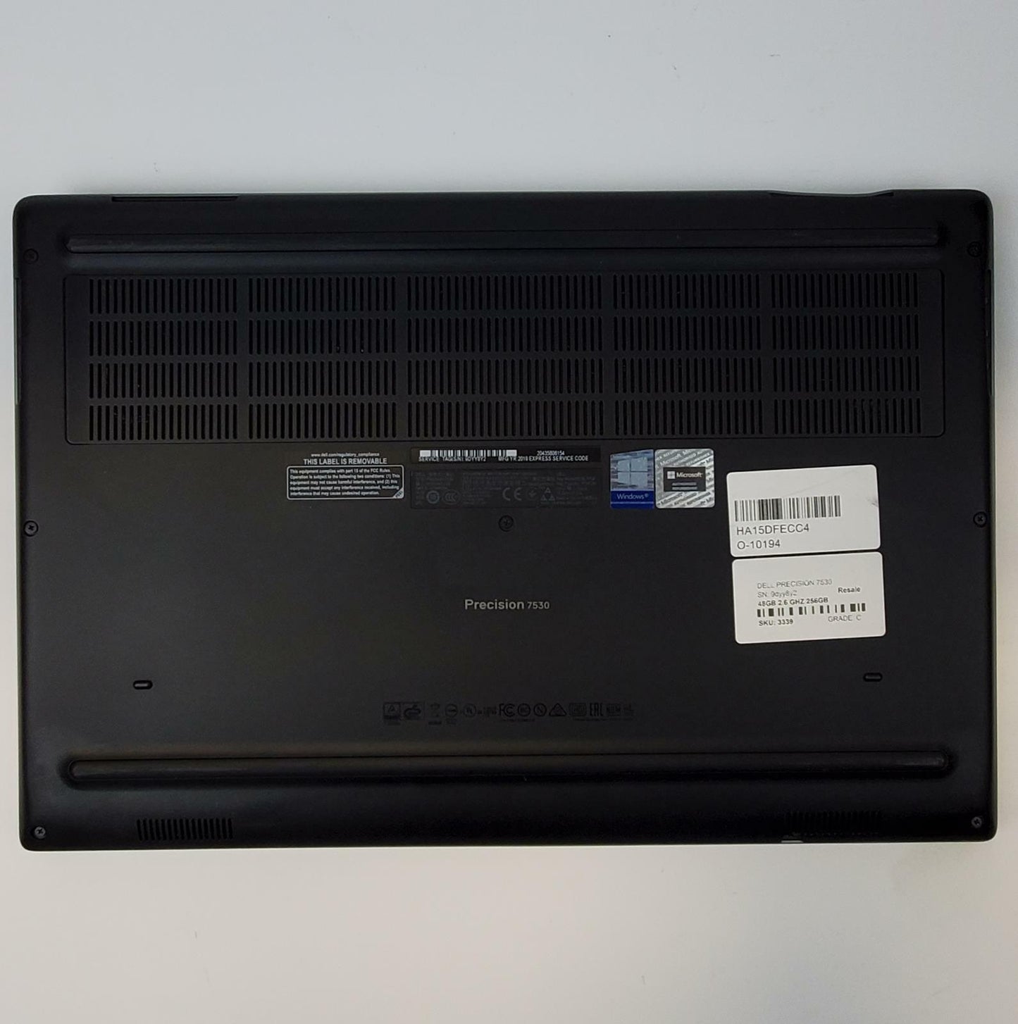 Dell Precision 7530 Win 11 Home i7-8850H 48GB RAM 512GB NVMe 6GB GPU | Grade C