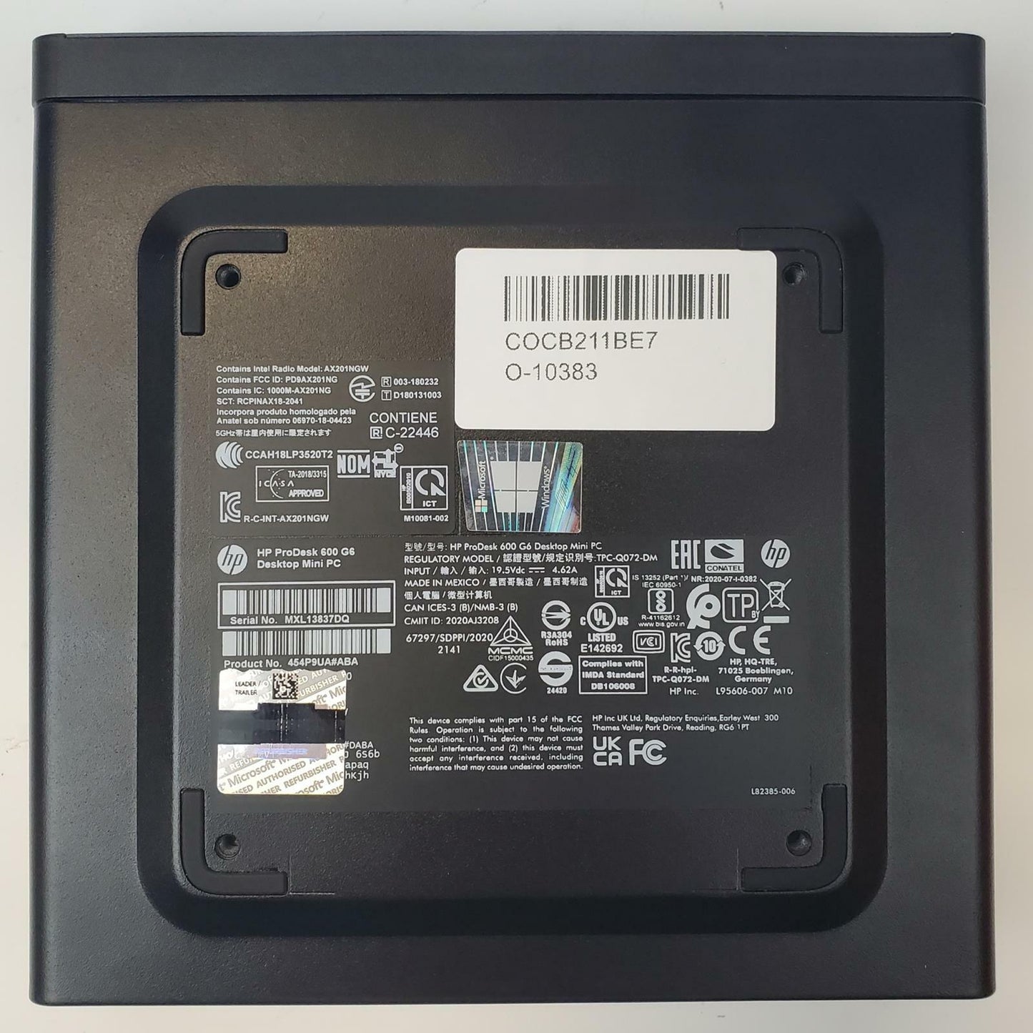 HP ProDesk 600 G6 Win 11 Home i5-10500 16GB RAM 512GB NVMe | Grade A