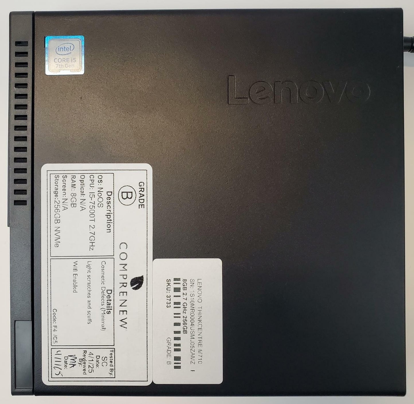 Lenovo ThinkCentre M710Q No OS i5-7500T 8GB RAM 256GB NVMe | Grade B