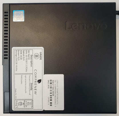 Lenovo ThinkCentre M710Q No OS i5-7500T 8GB RAM 256GB NVMe | Grade B