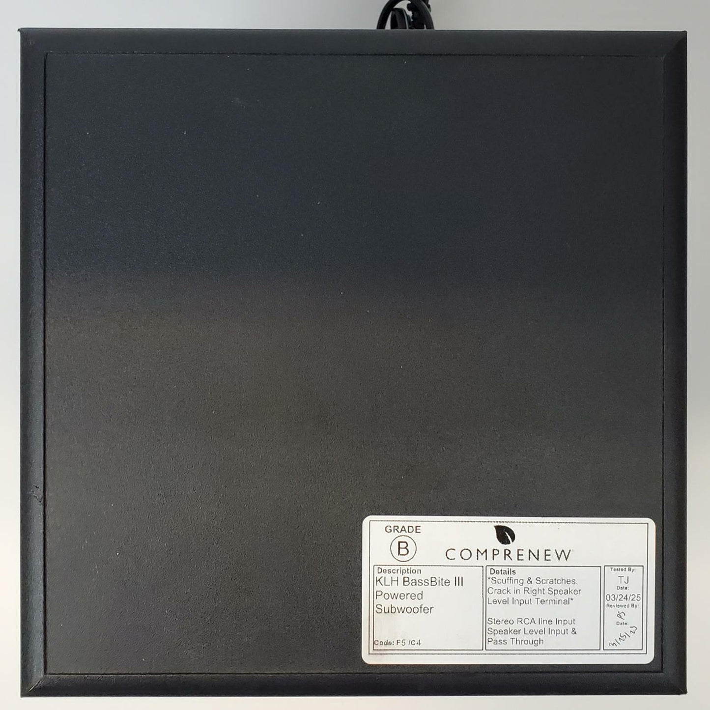 KLH BassBite III Powered Subwoofer | Grade B