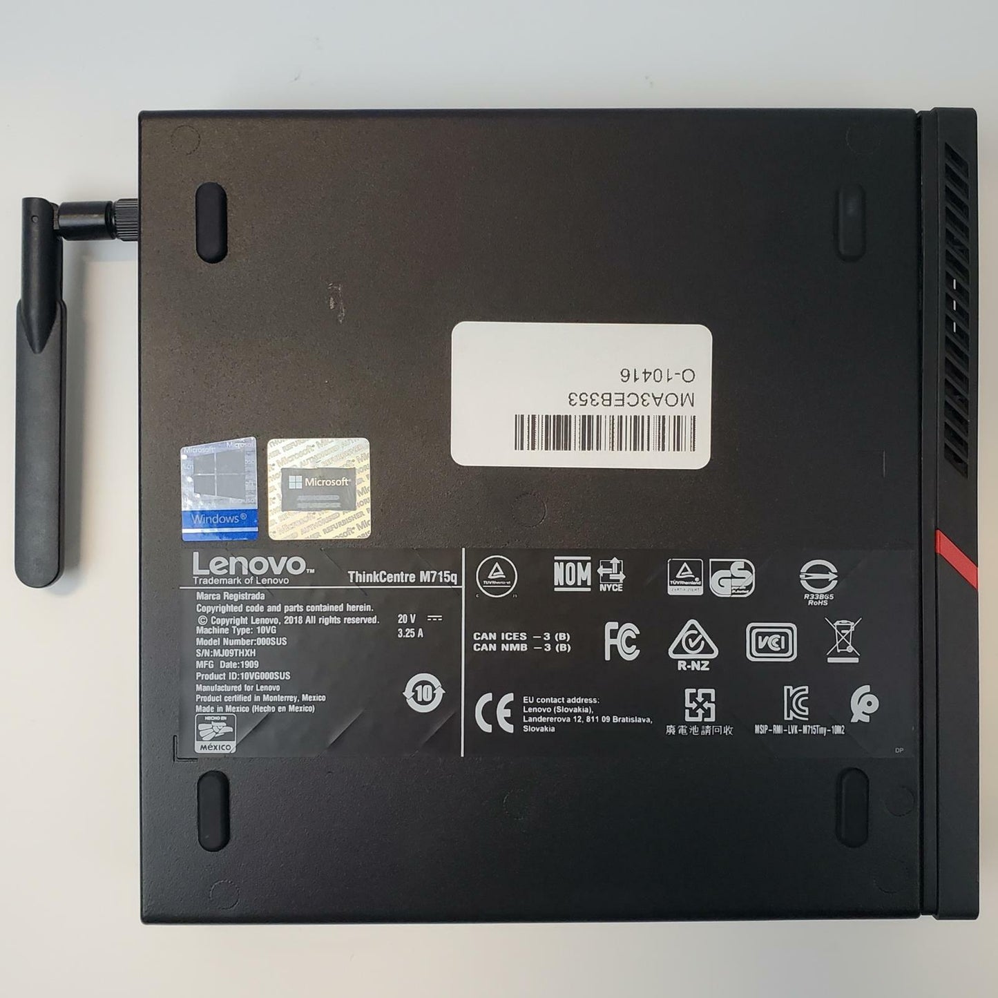 Lenovo ThinkCentre M715Q Win 11 Home Ryzen 5 2400E 16GB RAM 256GB NVMe | Grade B