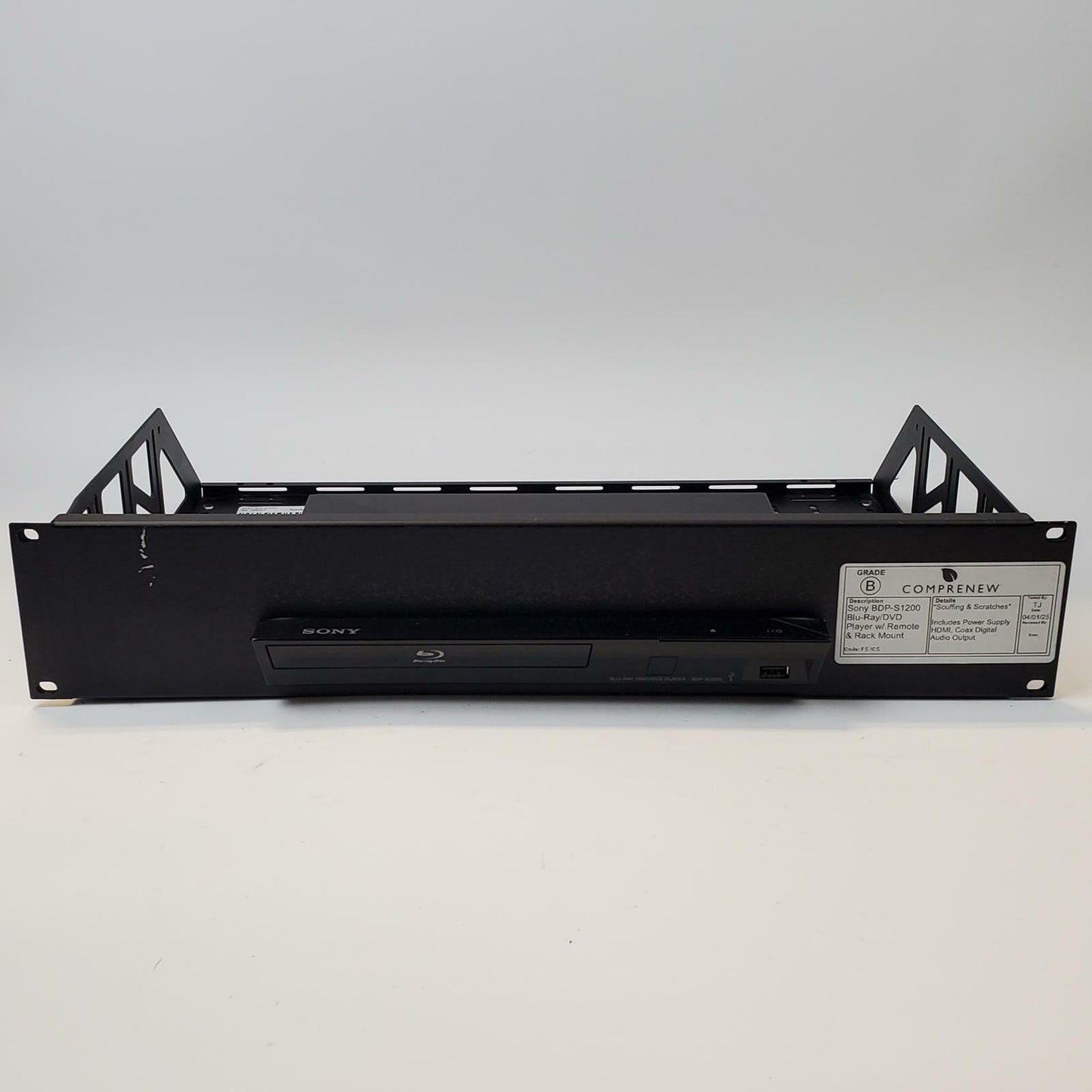 Sony BDP-S1200 Blu-Ray/DVD Player w/ Remote & Rack Mount | Grade B