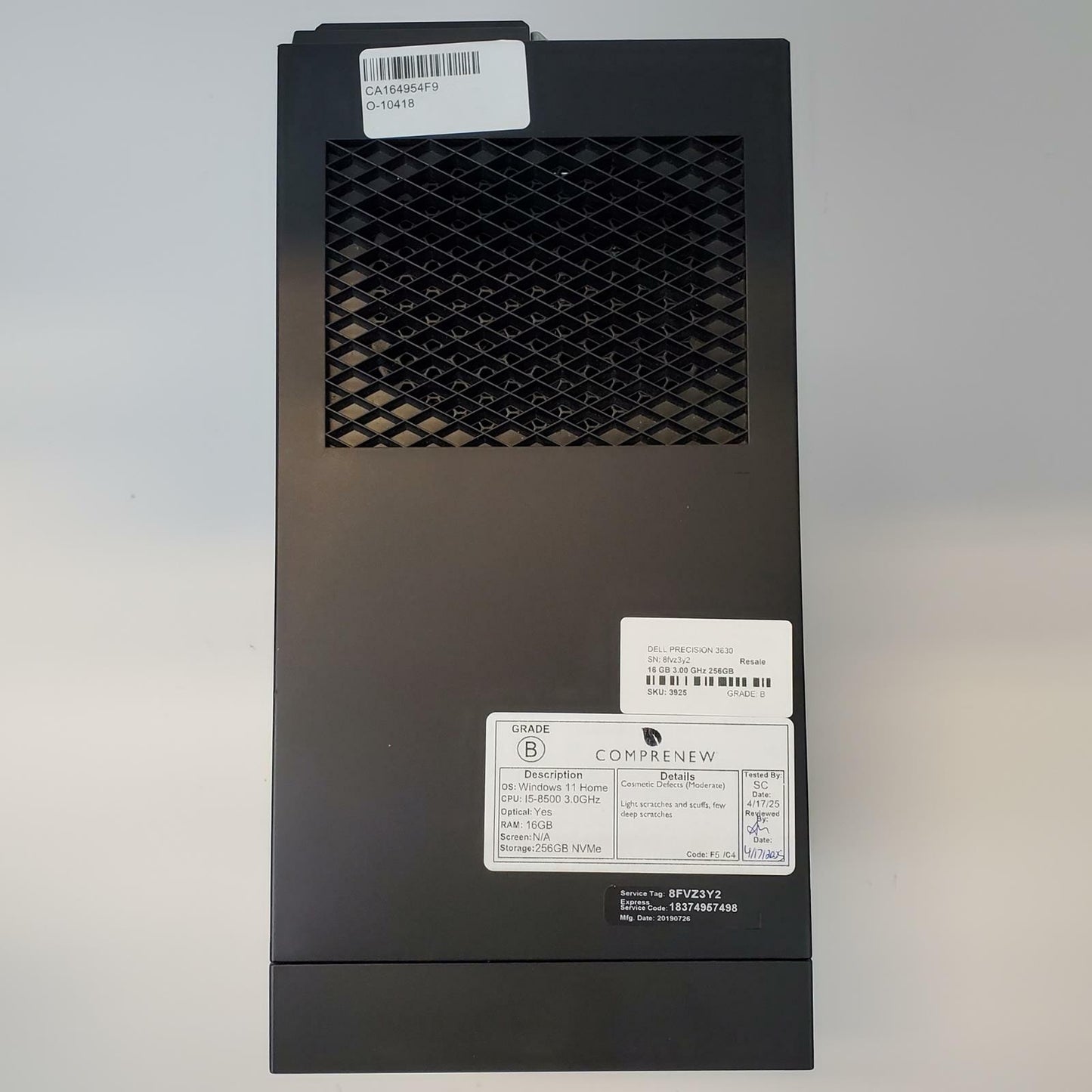 Dell Precision 3630 Win 11 Home i5-8500 16GB RAM 256GB NVMe | Grade B
