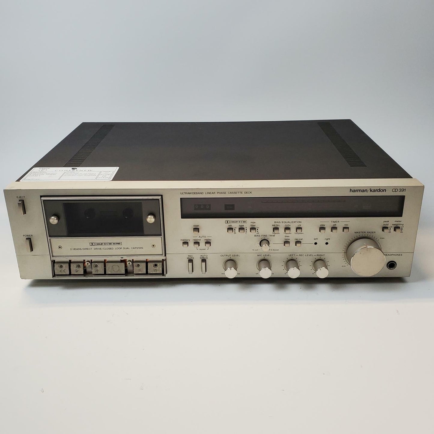 Harman/Kardon CD391 Cassette Player | Grade F