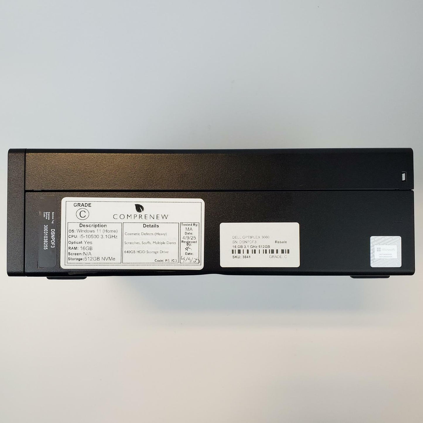 Dell OptiPlex 3080 Win 11 Home i5-10500 16GB RAM 512GB NVMe | Grade C | 3841