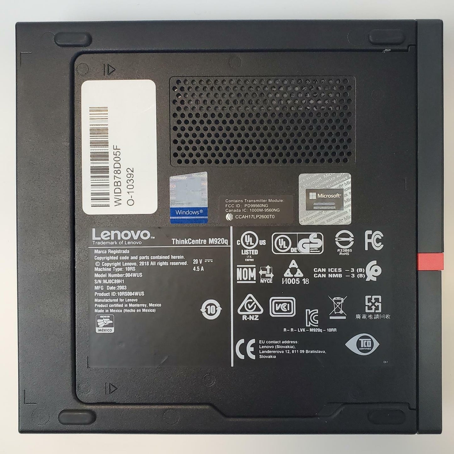 Lenovo ThinkCentre M920Q Win 11 Home i5-9500T 16GB RAM 256GB NVMe | Grade B