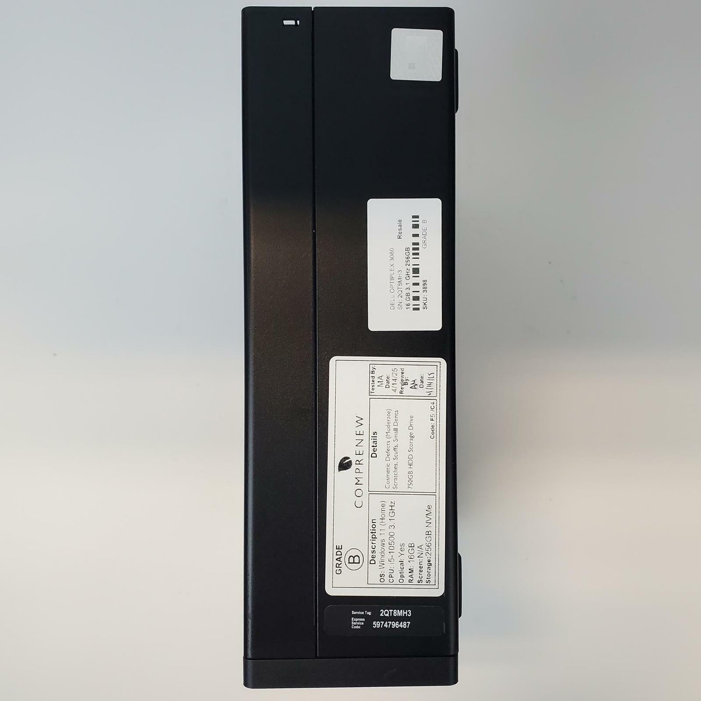 Dell OptiPlex 3080 Win 11 Home i5-10500 16GB RAM 256GB NVMe | Grade B | 3898