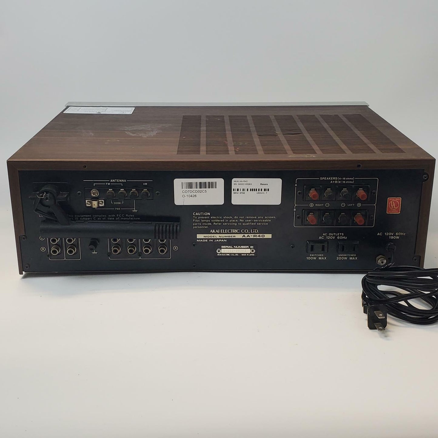 Akai AA-R40 Stereo Receiver | Grade F