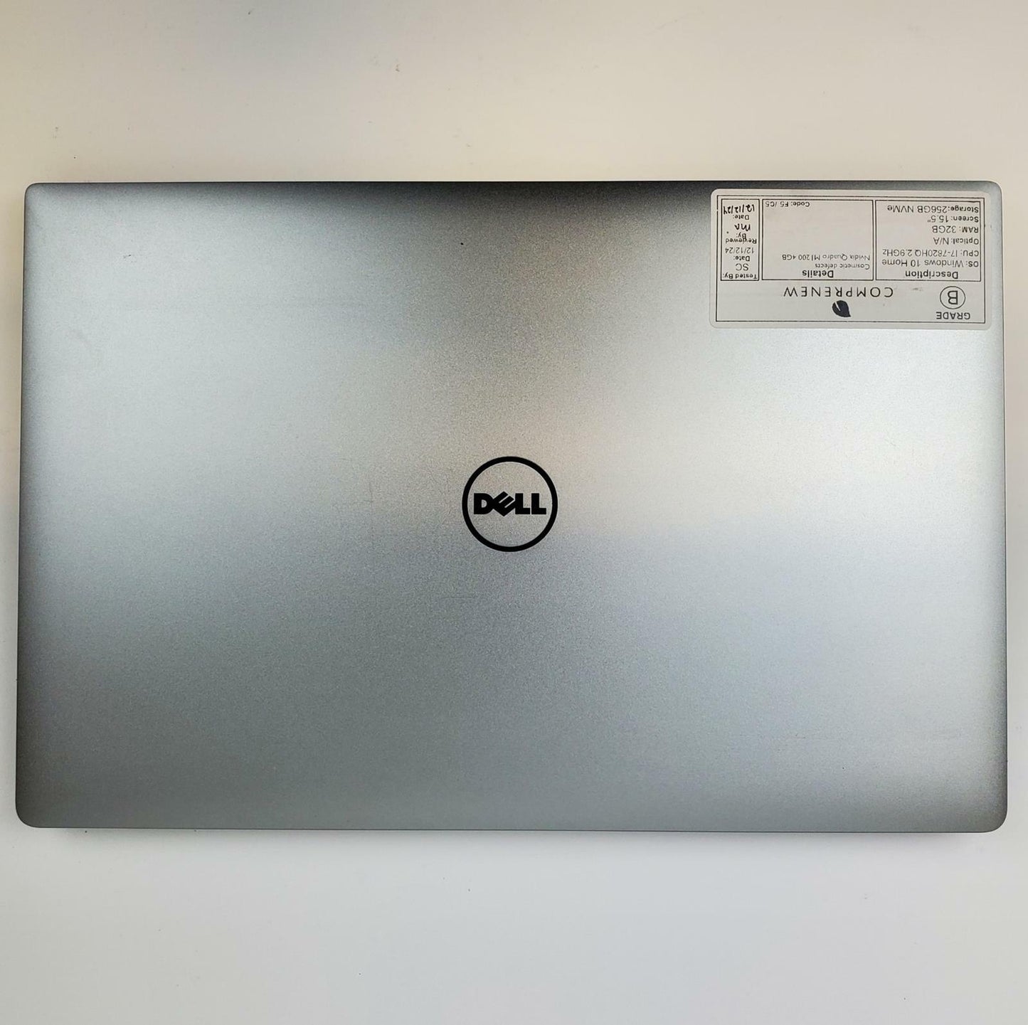 Dell Precision 5520 Win 10 Home i7-7820HQ 32GB RAM 256GB NVMe 4GB GPU | Grade B