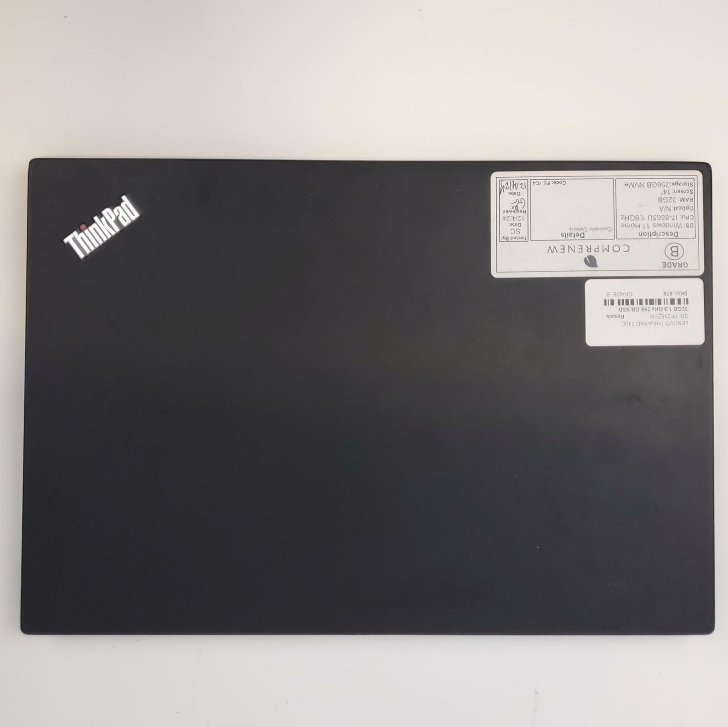 Lenovo ThinkPad T490 Windows 11 Home i7-8665U 32GB RAM 256GB NVMe | Grade B